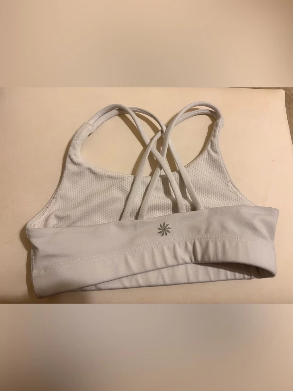 Athleta White Cross-Back Bralette